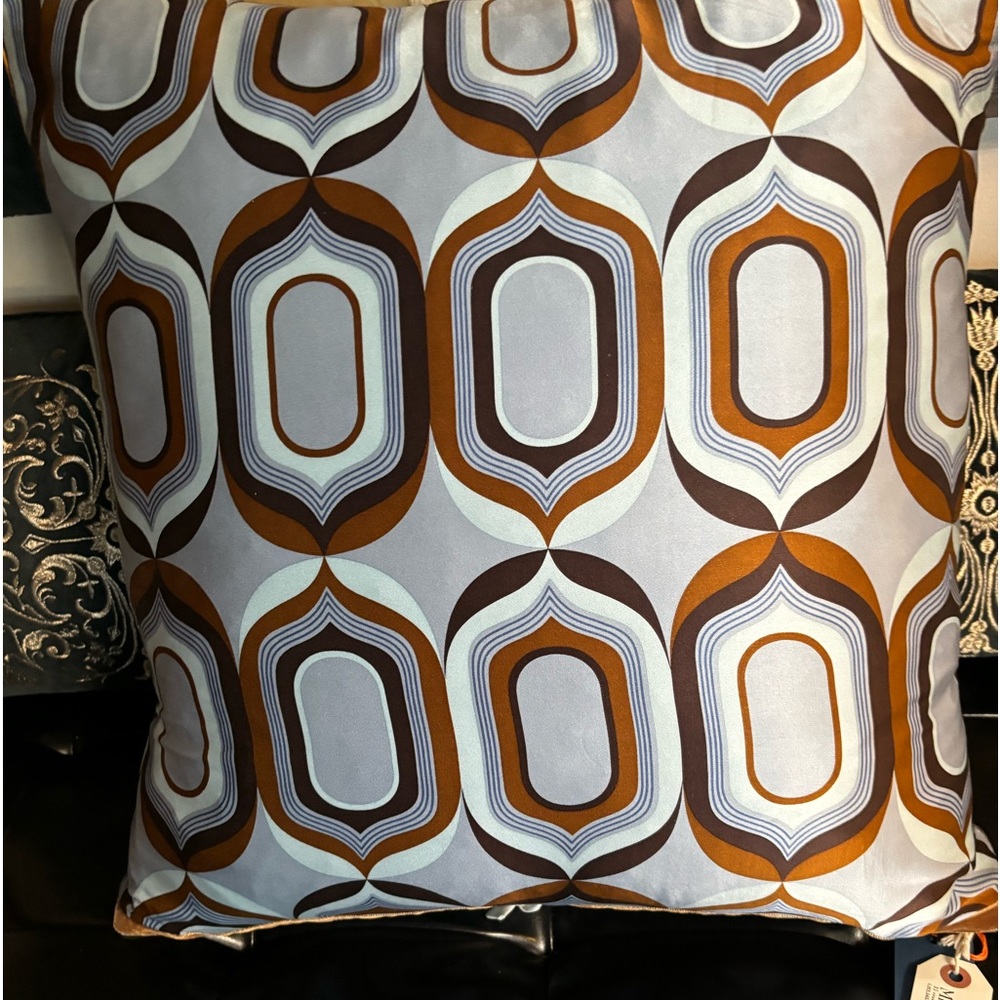 NWT 20x20 silk and velvet, pillow with down and duck feathers.